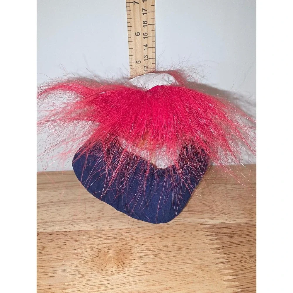 vintage Russ Berrie Florence Nightingale Nurse Troll Doll featuring bright red